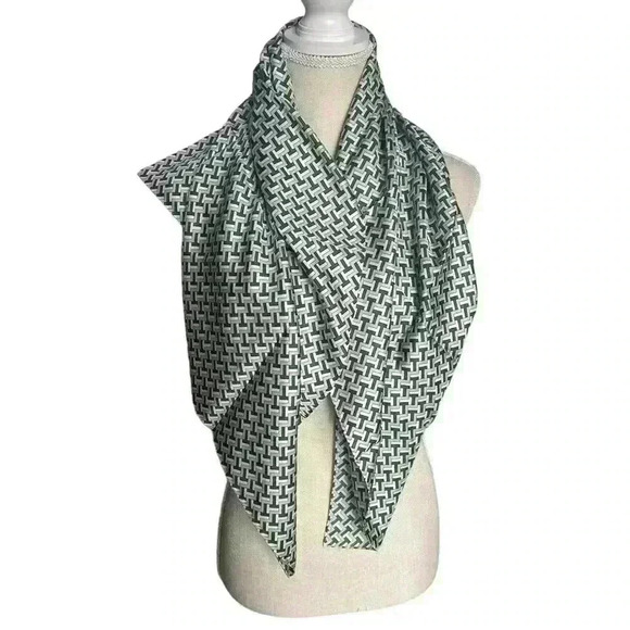 Tory Burch TZAG Silk Neckerchief Emerald NWT - Picture 1 of 5